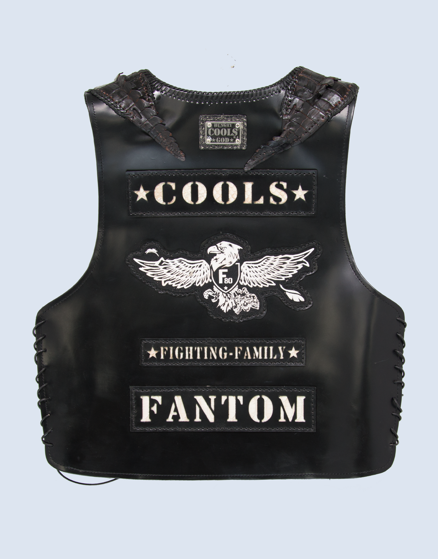 CHOPPER☆FANTOM F70 ベスト☆フリーサイズ☆シャムクロコダイル COOLS佐藤秀光サイン入り-ブラック