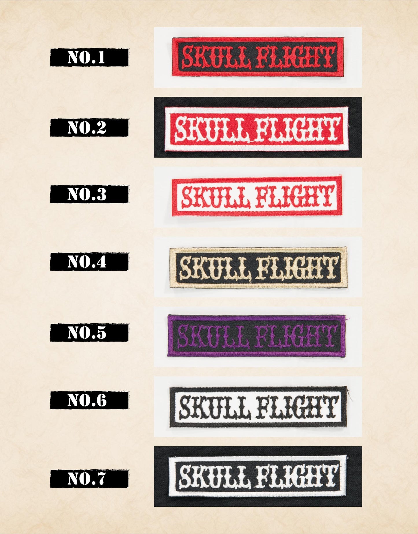 ワッペン-SKULL FLIGHTロゴ-