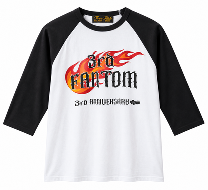 FANTOM3周年記念ベースボール七部袖Tシャツ
