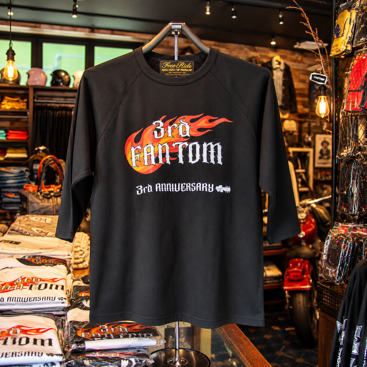 FANTOM3周年記念ベースボール七部袖Tシャツ